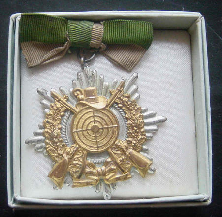 German Shooting Award Medal Enamelled Cross