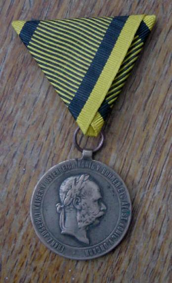 1873 Austria 2nd Dec.Austrian Army Campaign Medal 