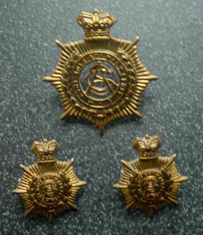 British Army Victorian ASC Cap Badge and Collars Army Service Corps