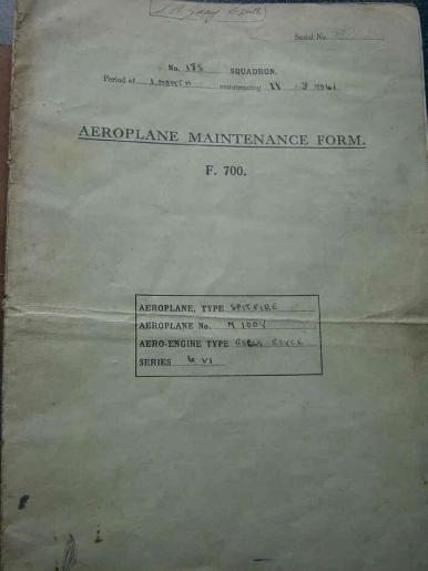 WW2 Spitfire Service Log