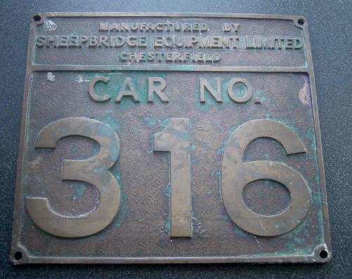 Large Brass Train or Tram Car Plaque