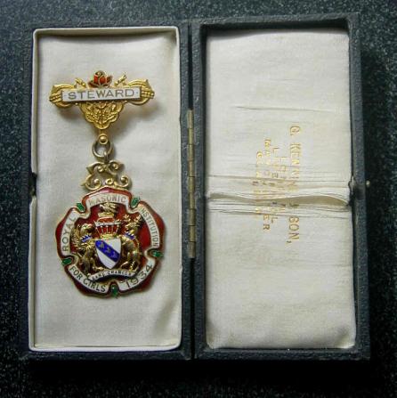 Masonic HM Stewards Jewel 1934 in Case