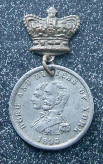 Duke and Duchess of York Medal Sheffield Visit 1895