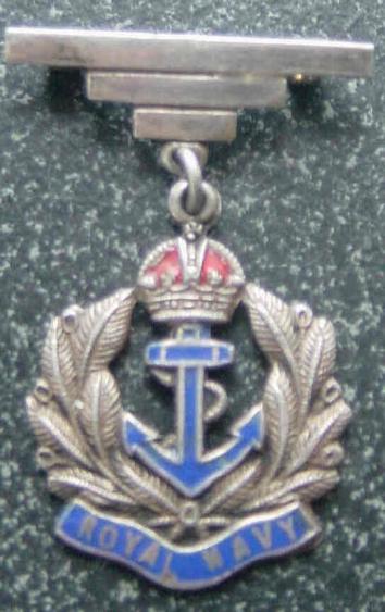 British Royal Navy Silver Sweetheart Brooch RN 