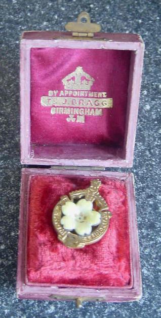 Cased Victorian Primrose League Badge