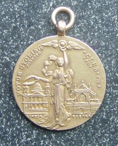 Motorbike and Side Car Medal 1932 9ct 