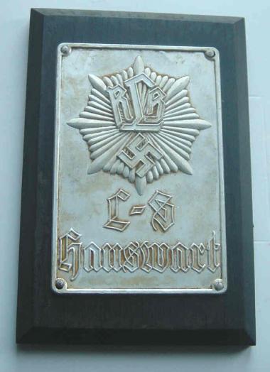 German Third Reich RLB Luftschutz Wardens Plaque