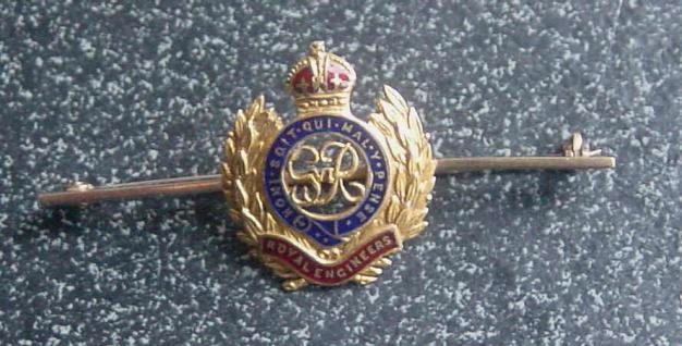 Royal Engineers Sweetheart Brooch GVIR