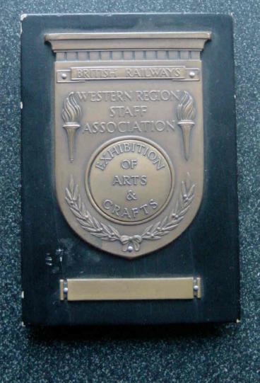 British Railways BR Arts and Crafts Award Plaque