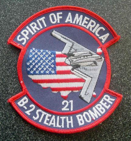 United States Air Force USAF B2 Stealth Bomber Patch