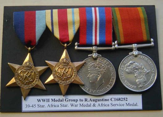 South African WW2 Named Medal Group