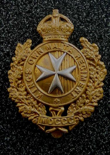 Kings Own Malta Regiment Cap Badge