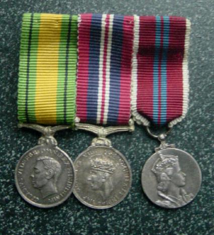 Miniature Medal Group WW2 and Coronation