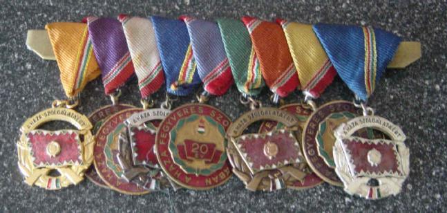 Hungary Communist Era Nine Medal Group