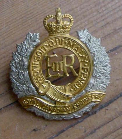 Canadian Engineers Officers Cap Badge EIIR