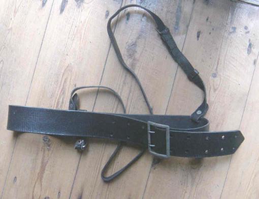 German Military Officers Leather Belt and Strap