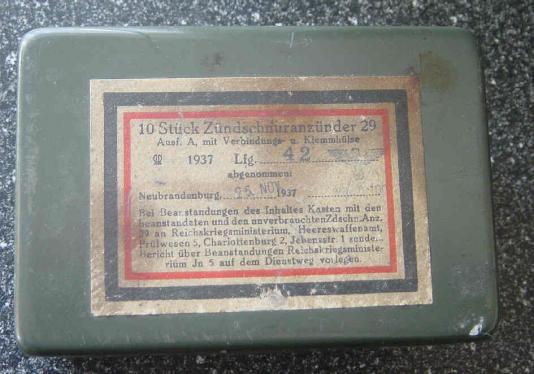 WW2 German Safety Fuse Igniter Tin