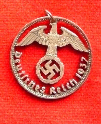 German Coin Patriotic Pendant