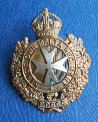 King's Own Malta Regiment Cap Badge