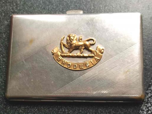 Former Rhodesia Vintage Cigarette Case - Rhodesian Army Emblem