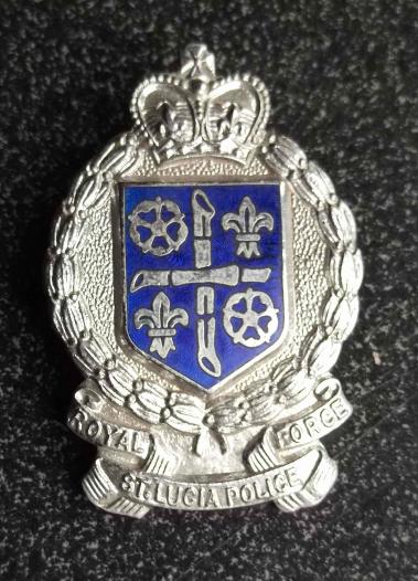 Royal St Lucia Police Force Cap Badge EIIR