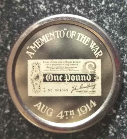 Great War Memento Pin August 1914