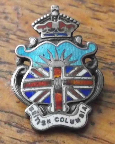 Canada British Columbia Sterling Silver Pin Badge