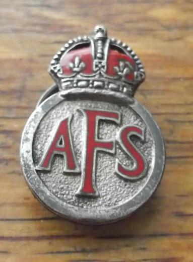 British Auxiliary Fire Service Silver Lapel Pin