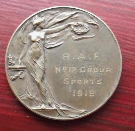 British RAF No 12 Group Sports Medal 1919