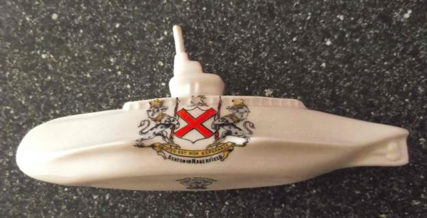 Carlton Crested China WW1 German U Boat