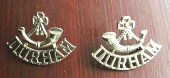 British Army DLI Shoulder Titles - Pair