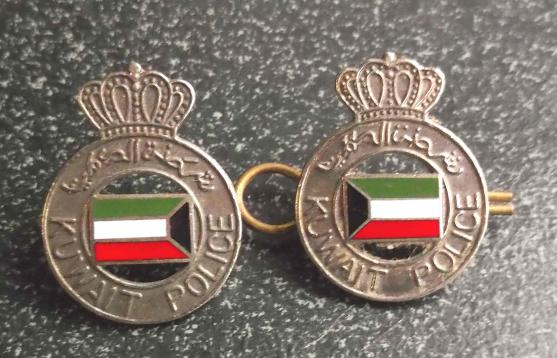 State of Kuwait Police Collar Badges