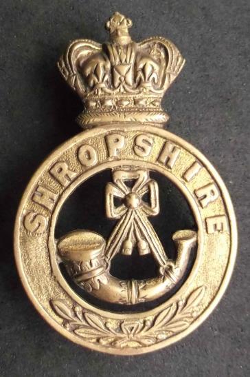 Victorian Cast Shropshire Light Infantry Glengarry Badge