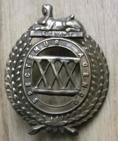 British Army 30th Regiment of Foot Glengarry Badge 