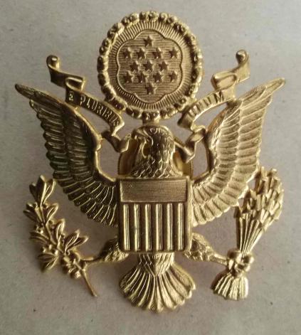 US Officers Cap Eagle - Maker Marked