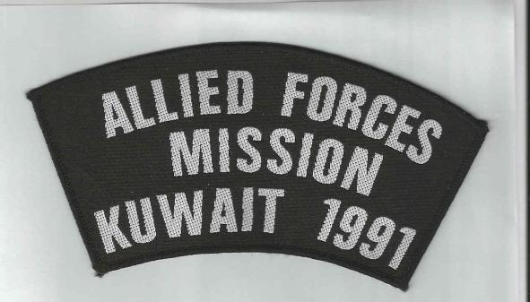 Allied Forces Mission Patch Kuwait 1991