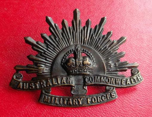 Australian Commonwealth Military Forces Cap Badge Stokes