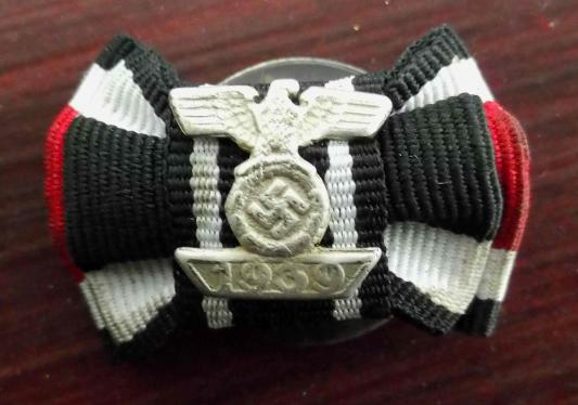 German 1939 Iron Cross Bar Buttonhole Badge