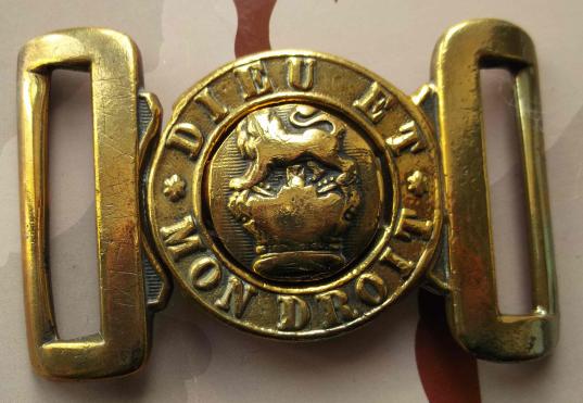 Victorian British Army Enlisted Two Part Brass Belt Buckle