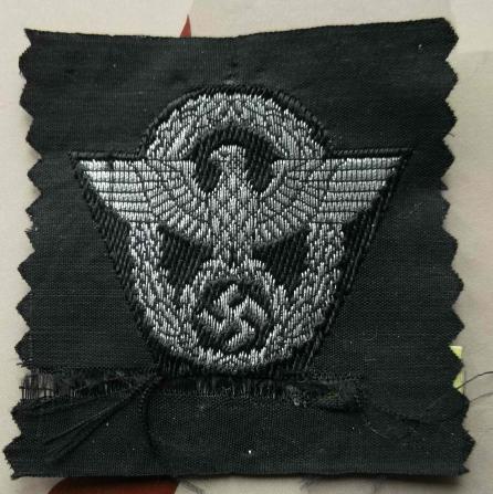 German Third Reich Police Cap Eagle on Black