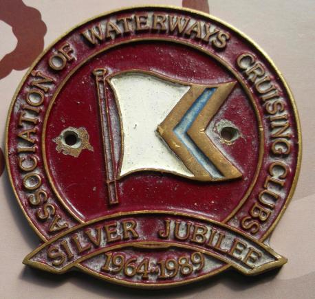 Association of Waterways Silver Jubilee Barge Plaque