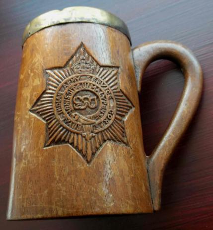 Royal Indian Army Service Corps Wooden Tankard