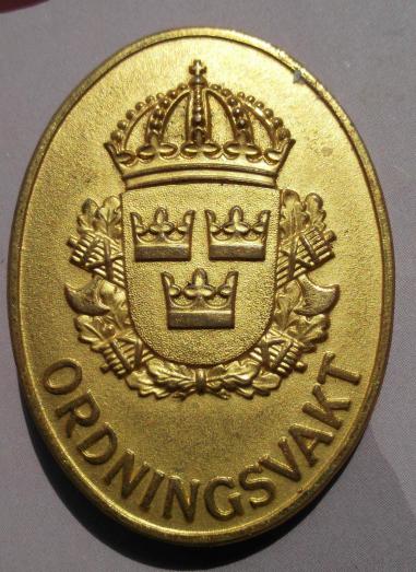 Sweden Security Guard Numbered Swedish Badge