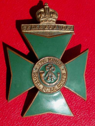 Kings Royal Rifle Corps Large Sweetheart Veterans Brooch