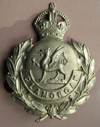 British Glamorgan Police Helmet Plate KC