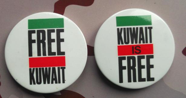 Gulf War Kuwait Button Badges