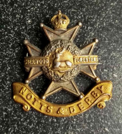 British Army Notts and Derby Cap Badge - Sweetheart Brooch