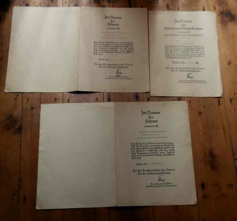 German Police Third Reich Promotion Documents Schupo