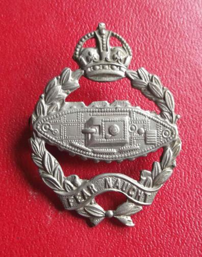 British Army Royal Tank Regiment Cap Badge RTR KC