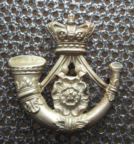 British Army 3rd West York Light Infantry Militia Forage Cap Badge